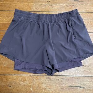 CALIA by Carrie Underwood Layered  Infinity Athletic Shorts - Plum.